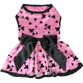 All Aflutter Pink & Black Dog Dress