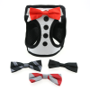 American River Ultra Choke Free Dog Harness - Tuxedo with 4 Interchangeable Bows