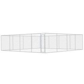 Outdoor Dog Kennel Galvanized Steel 25'x25'x6.6'