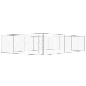 Outdoor Dog Kennel Galvanized Steel 32'x19'x6.6'