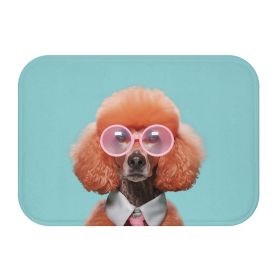 Cool Dog with Shades Bath Mat