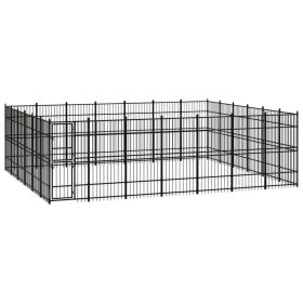 Outdoor Dog Kennel Steel 416.7 ftÂ²