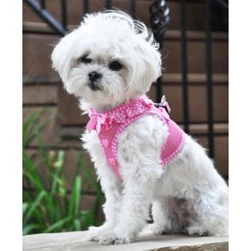 American River Choke Free Dog Harness Polka Dot Collection (Color/Design: Pink)