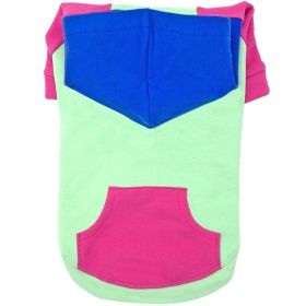 Color-Block Hoodie (Color/Design: Pink on Mint)