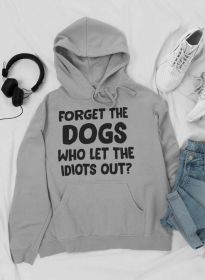 Forget The Dogs Hoodie (Color: Athletic Heather, size: large)