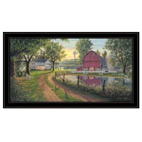 Trendy Decor 4U "The Road Home" Framed Wall Art, Modern Home Decor Framed Print for Living Room, Bedroom & Farmhouse Wall Decoration by Kim Norlien (Color: as Pic)