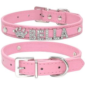 Bling Rhinestone Puppy Dog Collars Personalized Small Dogs Chihuahua (size: M)