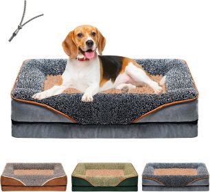 Removable And Washable Pet Dog Sofa And Dog Bed, Dog Nest,  Pet Bed Sofa, Comfortable And Soft, Cat Sofa Bed With Raised Edges To Protect The Neck (Color: Gray, size: M ( 29.53 *19.69*4.72 in))