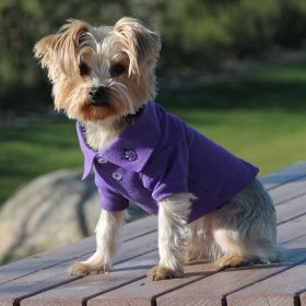 Solid and Striped Dog Polo (Color/Design: Ultra Violet)